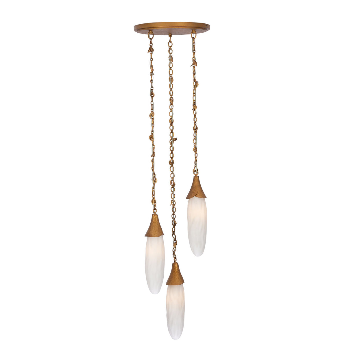 16'' Bougainvillea 3 Light Warm Gold Multi-Pendant