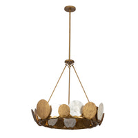 29'' Cirque 8 Light Rustic Gold Chandelier