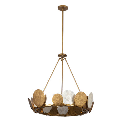 29'' Cirque 8 Light Rustic Gold Chandelier