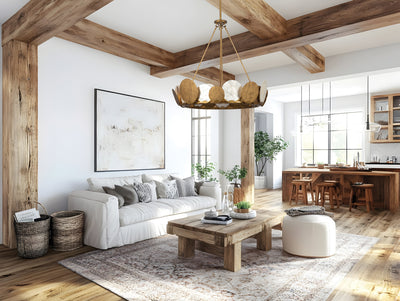 29'' Cirque 8 Light Rustic Gold Chandelier