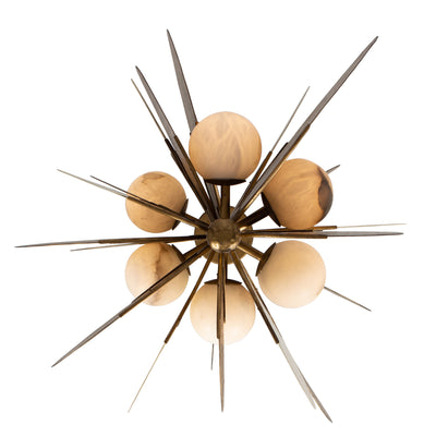 28'' Cirque 1 Light Rustic Gold Pendant