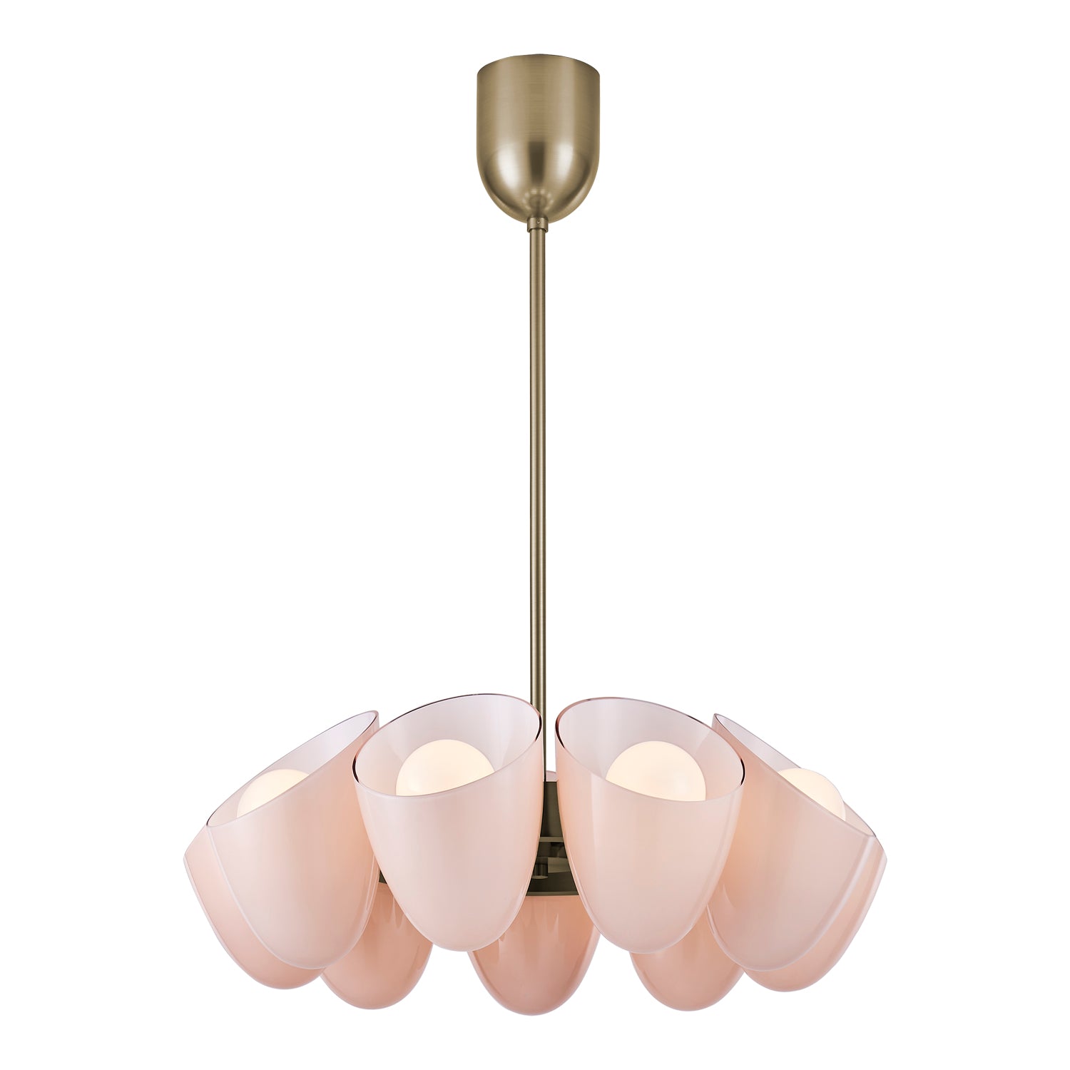 21'' Cocoon 9 Light Winter Brass Chandelier