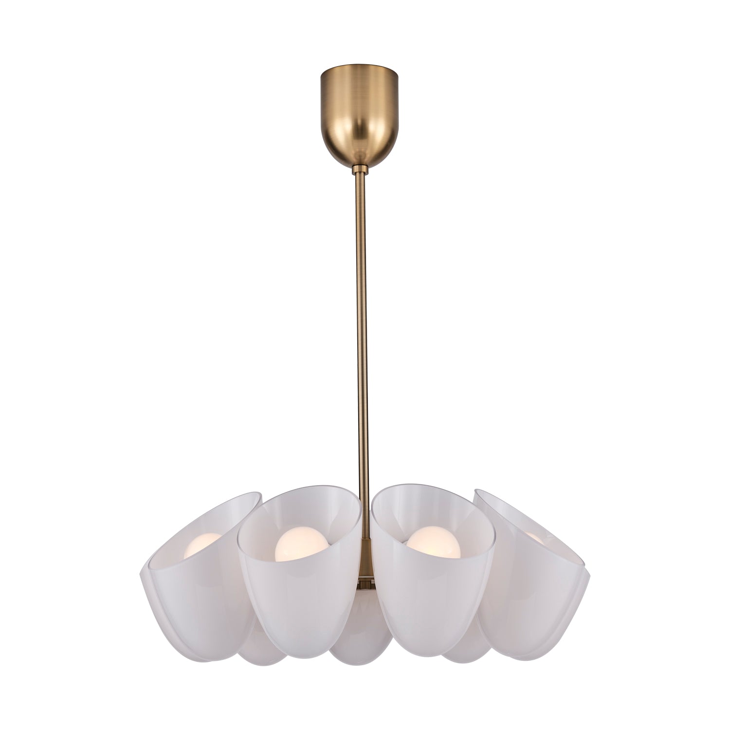20.25'' Cocoon 9 Light Winter Brass Chandelier