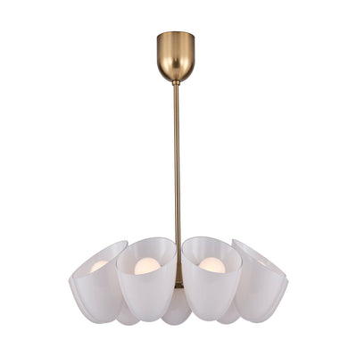 20.25'' Cocoon 9 Light Winter Brass Chandelier