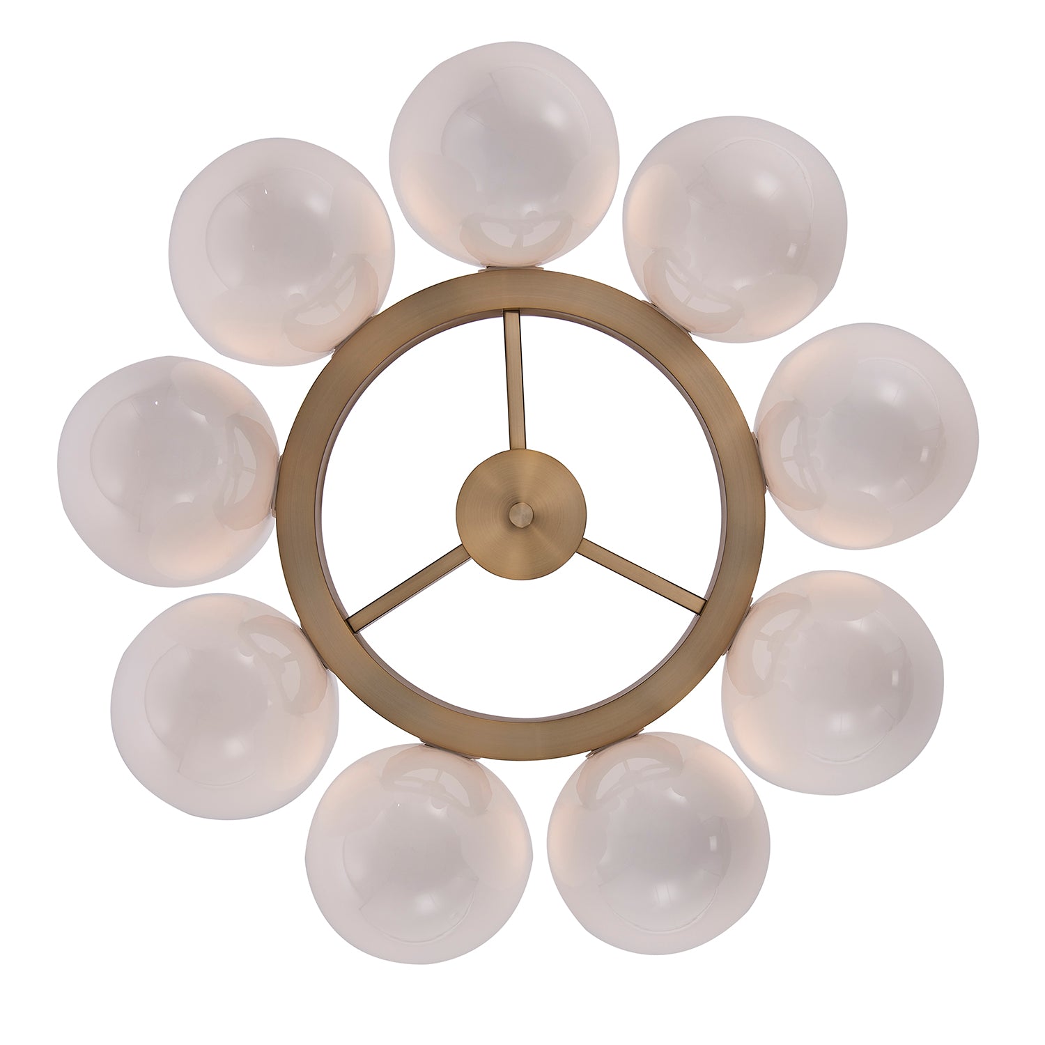 20.25'' Cocoon 9 Light Winter Brass Chandelier