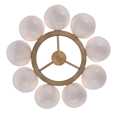 20.25'' Cocoon 9 Light Winter Brass Chandelier