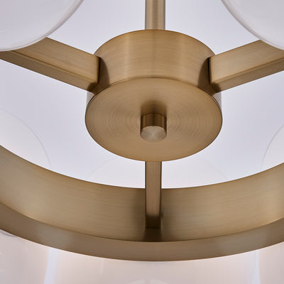 20.25'' Cocoon 9 Light Winter Brass Chandelier