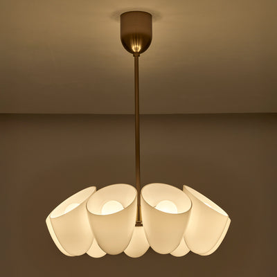 20.25'' Cocoon 9 Light Winter Brass Chandelier