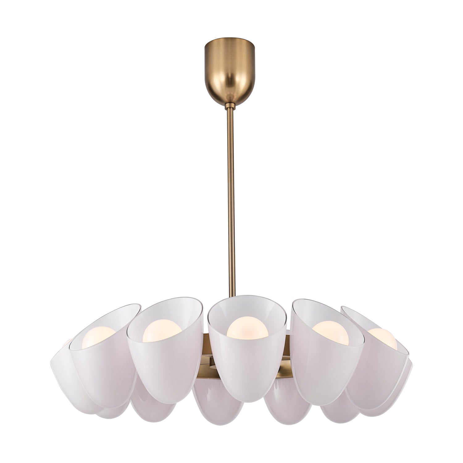 20.25'' Cocoon 12 Light Winter Brass Chandelier