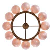 21'' Cocoon 12 Light Winter Brass Chandelier