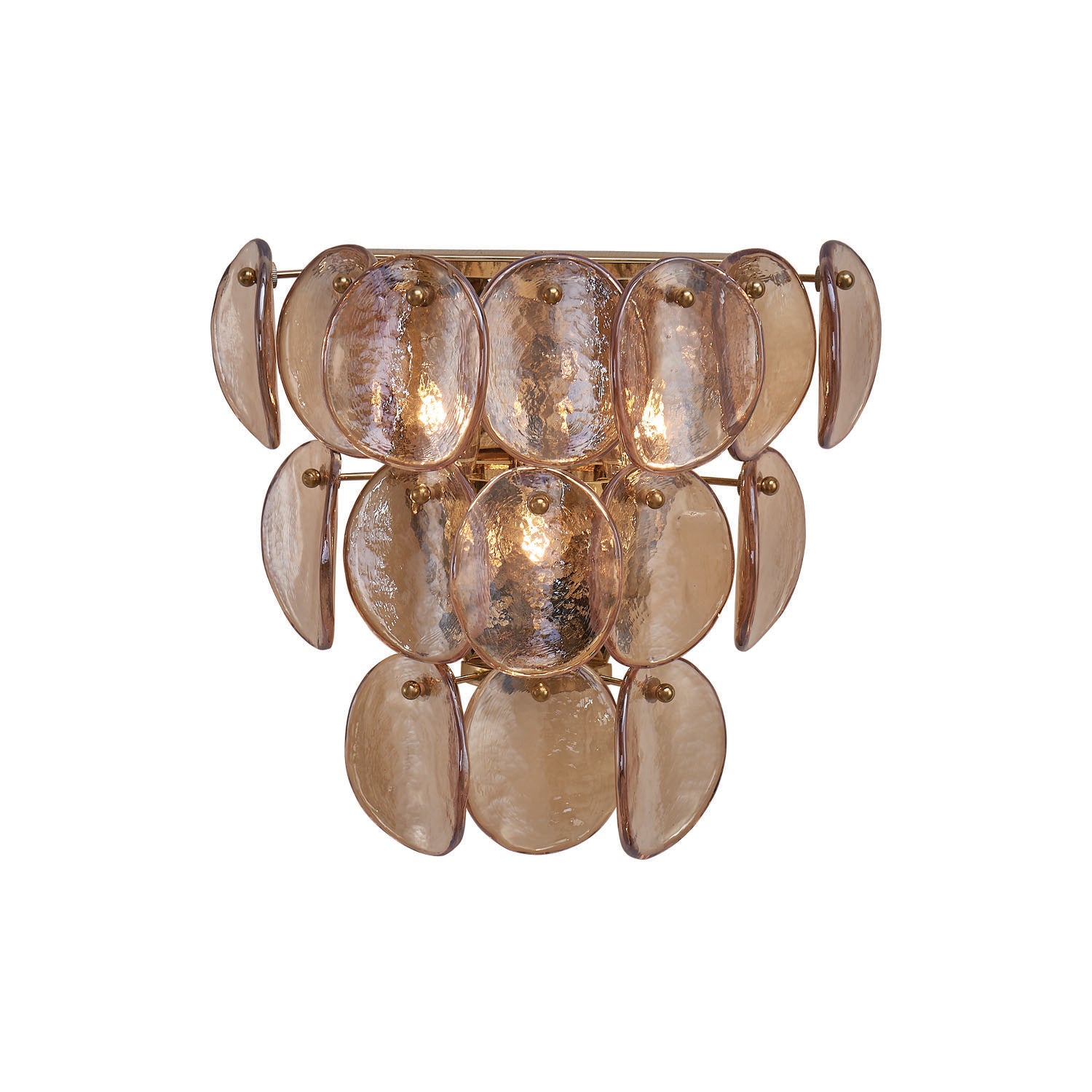 12'' Uroko 3 Light Polished Winter Brass Wall Sconce