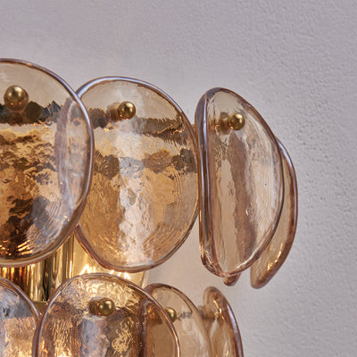 12'' Uroko 3 Light Polished Winter Brass Wall Sconce