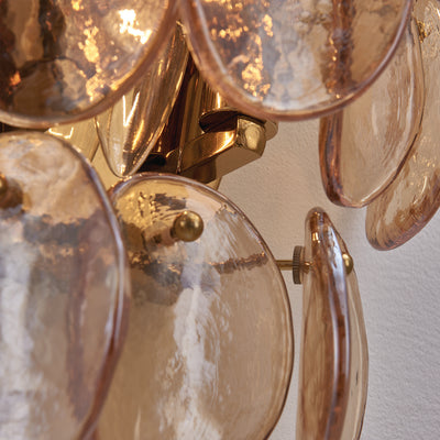 12'' Uroko 3 Light Polished Winter Brass Wall Sconce