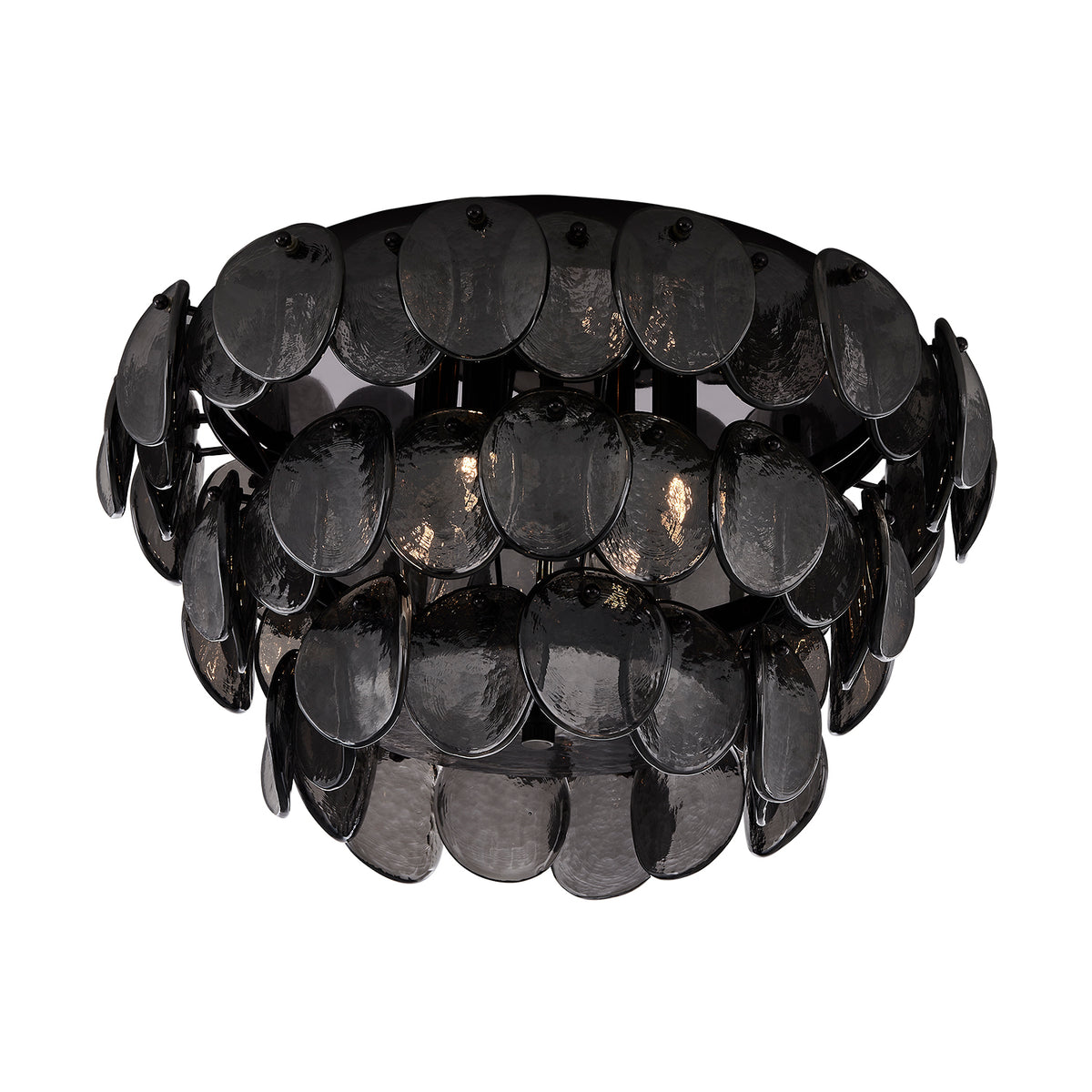11.5'' Uroko 4 Light Black Nickel Flush Mount