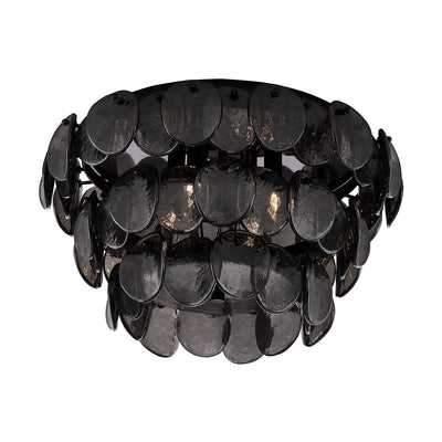 11.5'' Uroko 4 Light Black Nickel Flush Mount