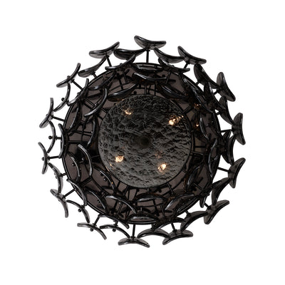 11.5'' Uroko 4 Light Black Nickel Flush Mount