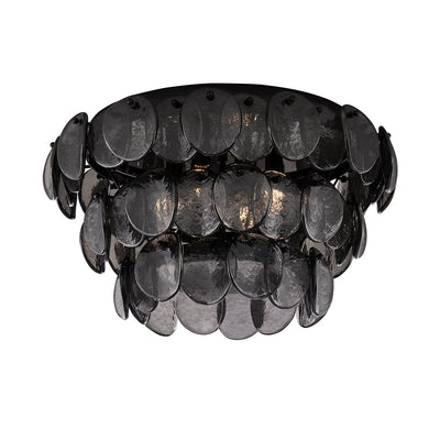 11.5'' Uroko 4 Light Black Nickel Flush Mount