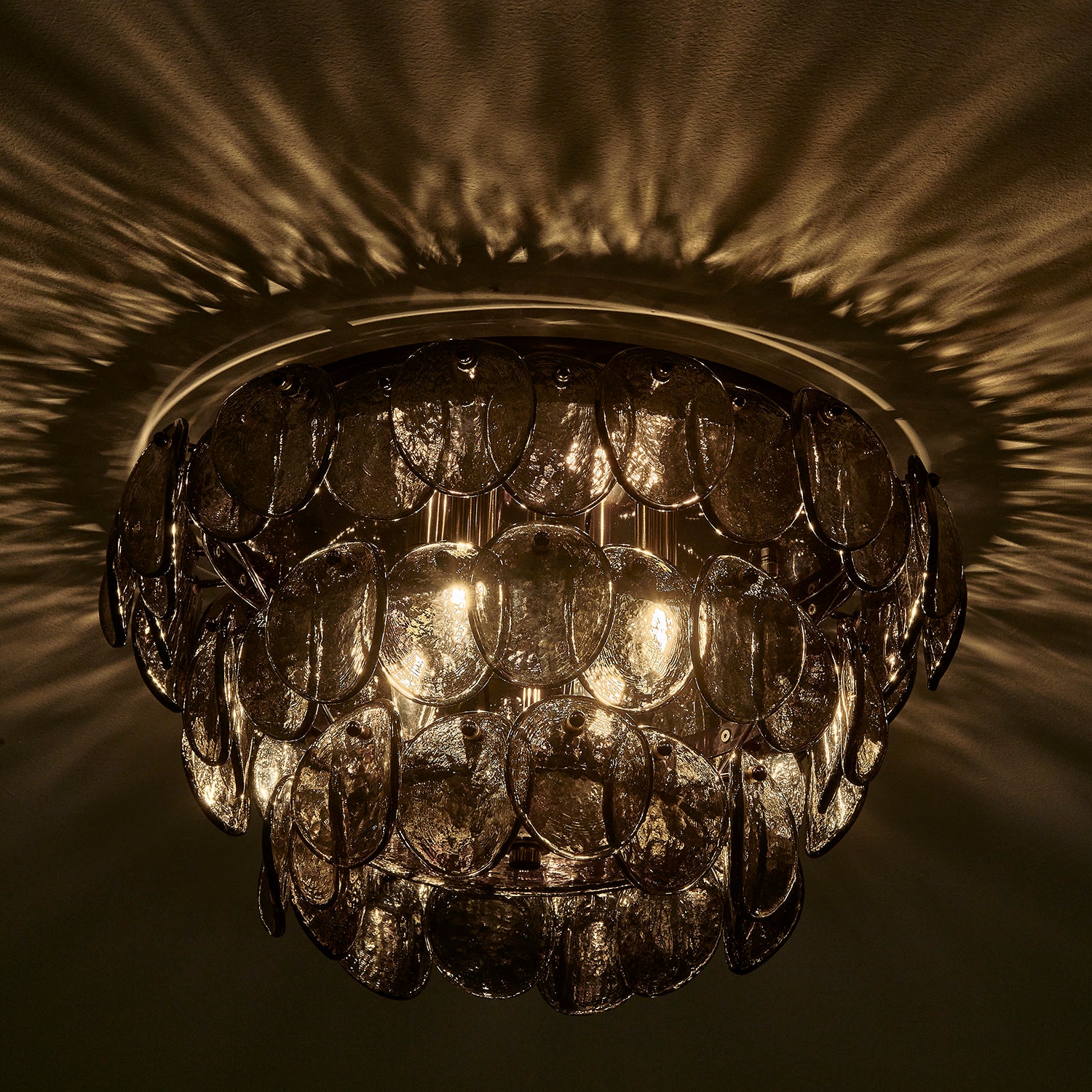 11.5'' Uroko 4 Light Black Nickel Flush Mount