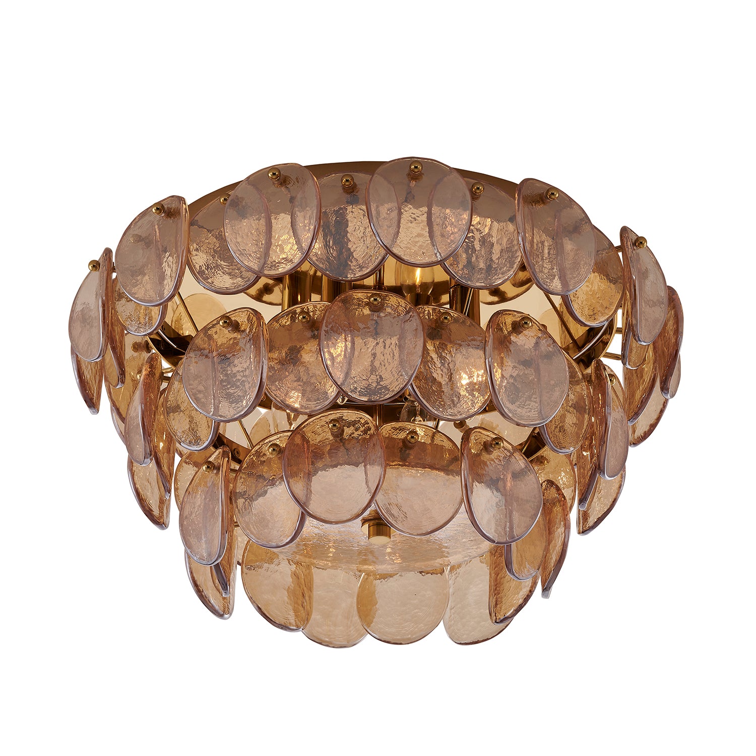11.5'' Uroko 4 Light Polished Winter Brass Flush Mount