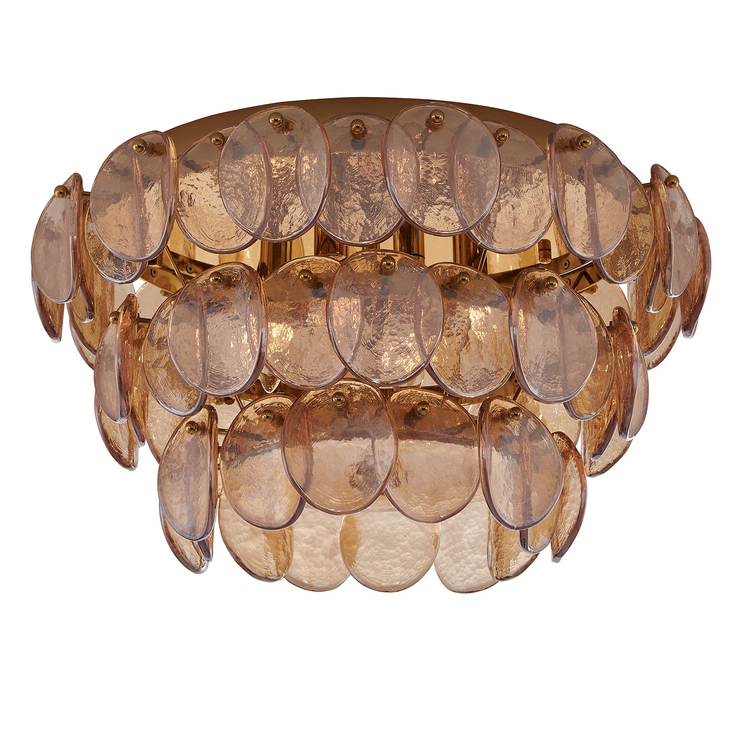 11.5'' Uroko 4 Light Polished Winter Brass Flush Mount