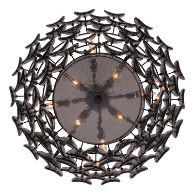 25'' Uroko 8 Light Black Nickel Chandelier
