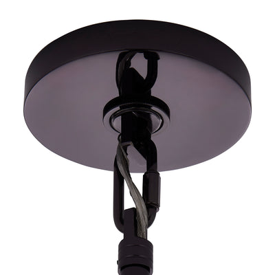 25'' Uroko 8 Light Black Nickel Chandelier