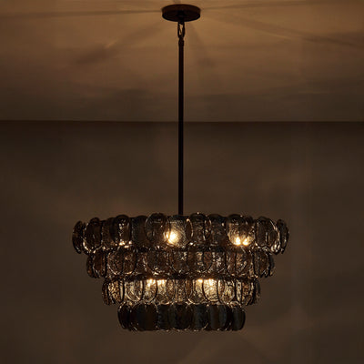 25'' Uroko 8 Light Black Nickel Chandelier