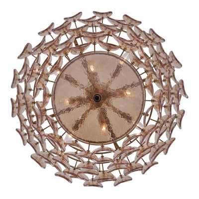 14'' Uroko 8 Light Polished Winter Brass Tiered Chandelier