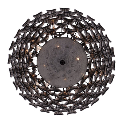 31'' Uroko 14 Light Black Nickel Chandelier