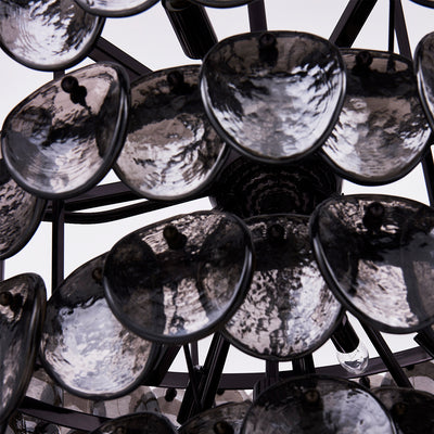 31'' Uroko 14 Light Black Nickel Chandelier