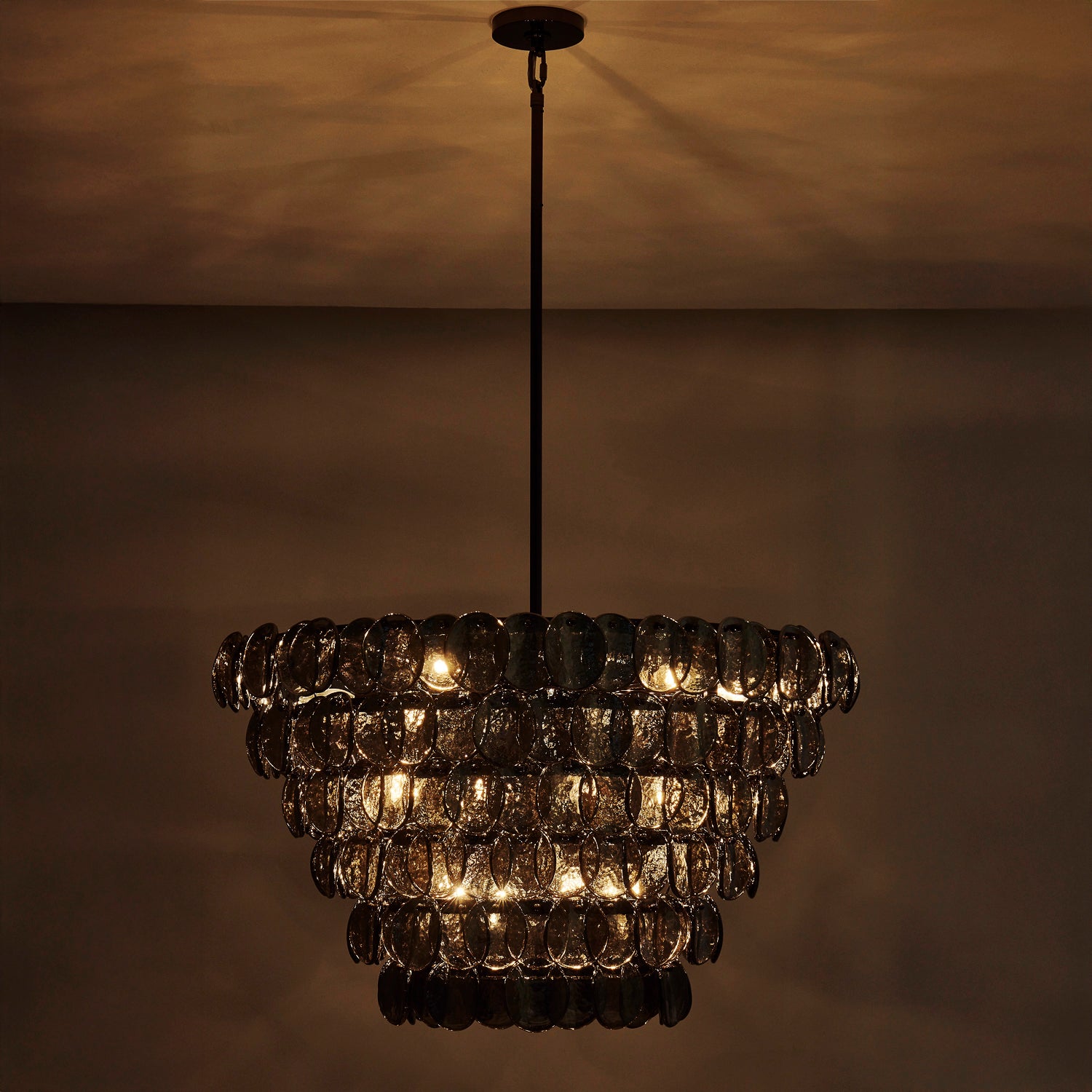 31'' Uroko 14 Light Black Nickel Chandelier