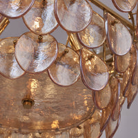21'' Uroko 14 Light Polished Winter Brass Tiered Chandelier