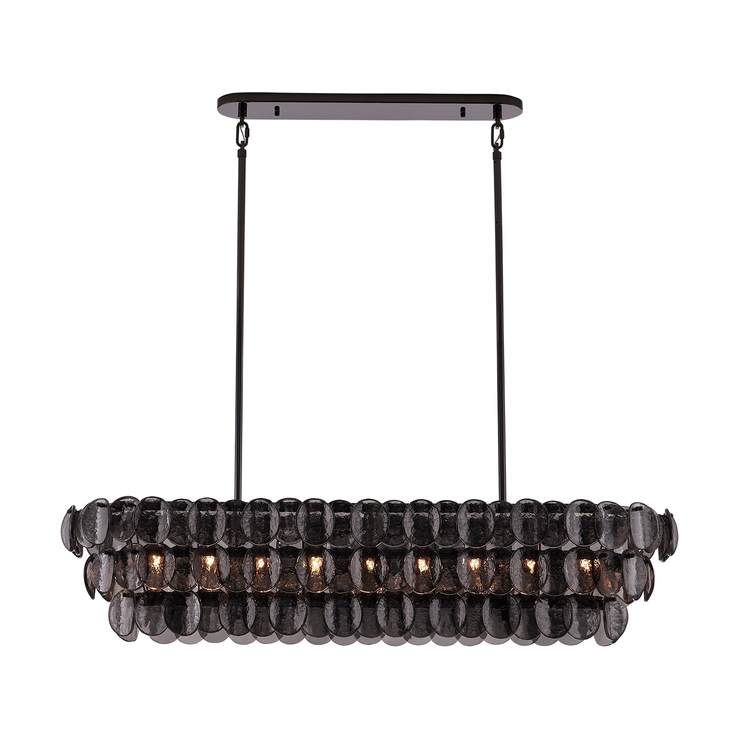 11'' Uroko 9 Light Black Nickel Linear Pendant