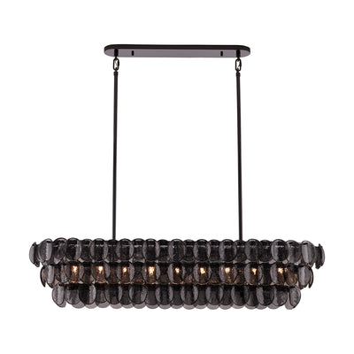 11'' Uroko 9 Light Black Nickel Linear Pendant