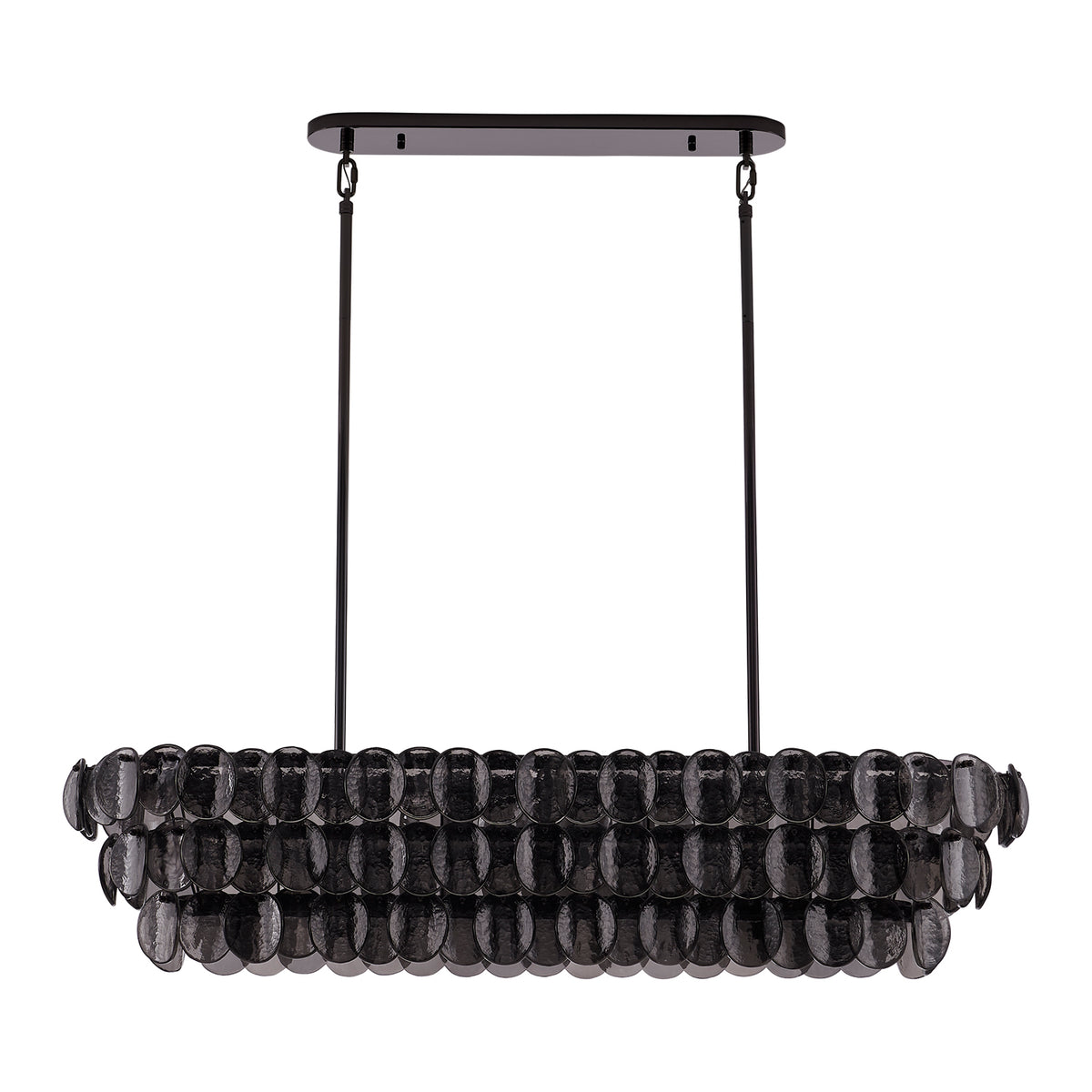 11'' Uroko 9 Light Black Nickel Linear Pendant