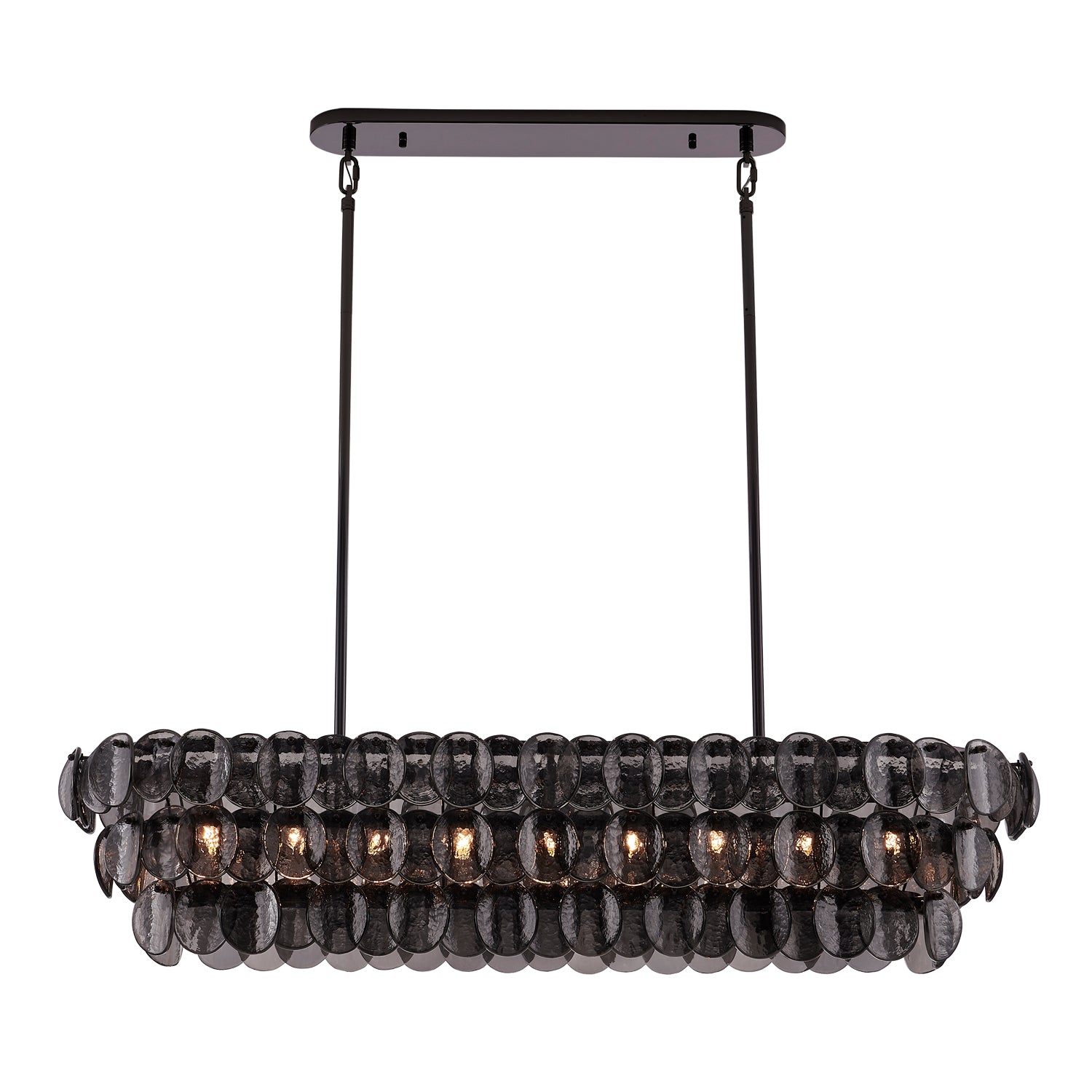11'' Uroko 9 Light Black Nickel Linear Pendant