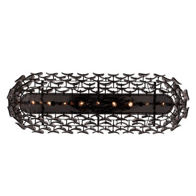 11'' Uroko 9 Light Black Nickel Linear Pendant
