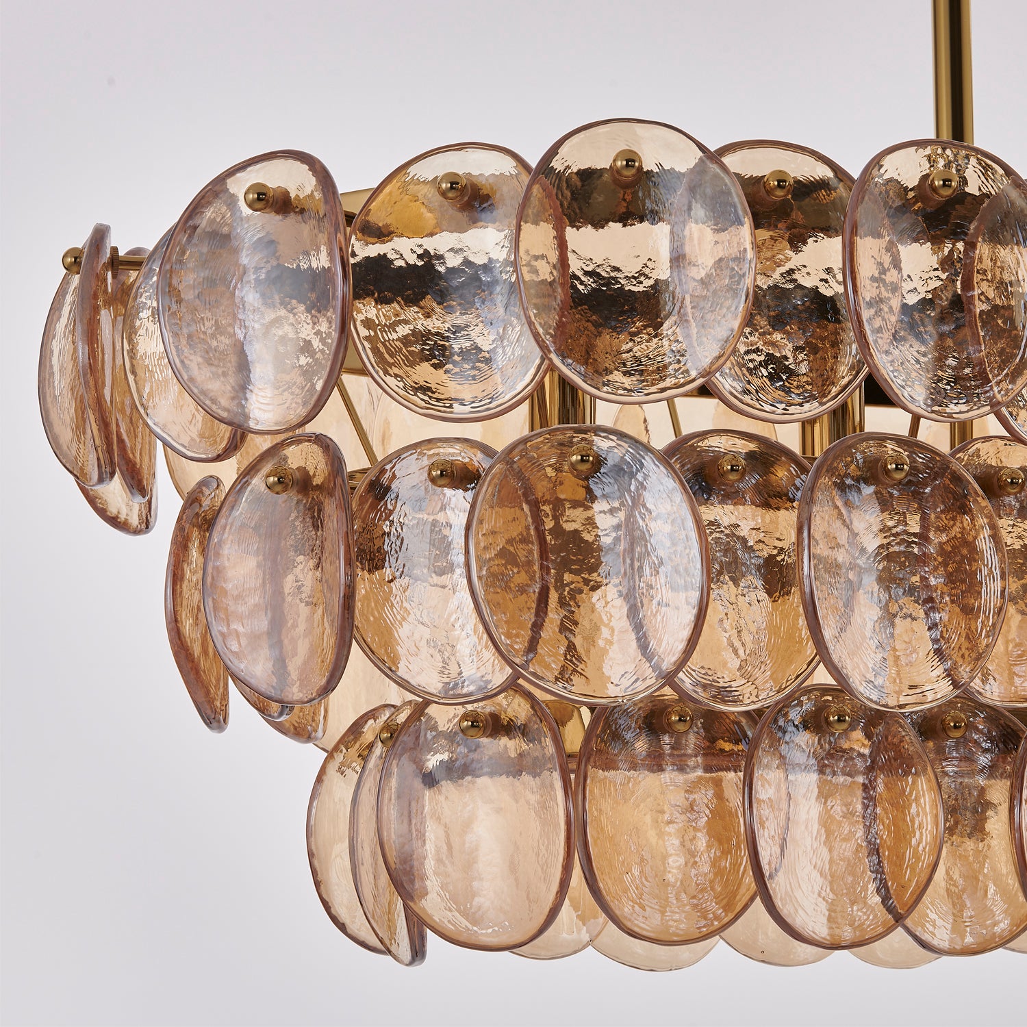 11'' Uroko 9 Light Polished Winter Brass Linear Pendant