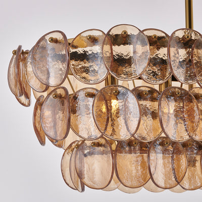 11'' Uroko 9 Light Polished Winter Brass Linear Pendant