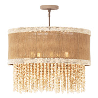 16'' Naturale 5 Light Jute Semi-Flush Mount