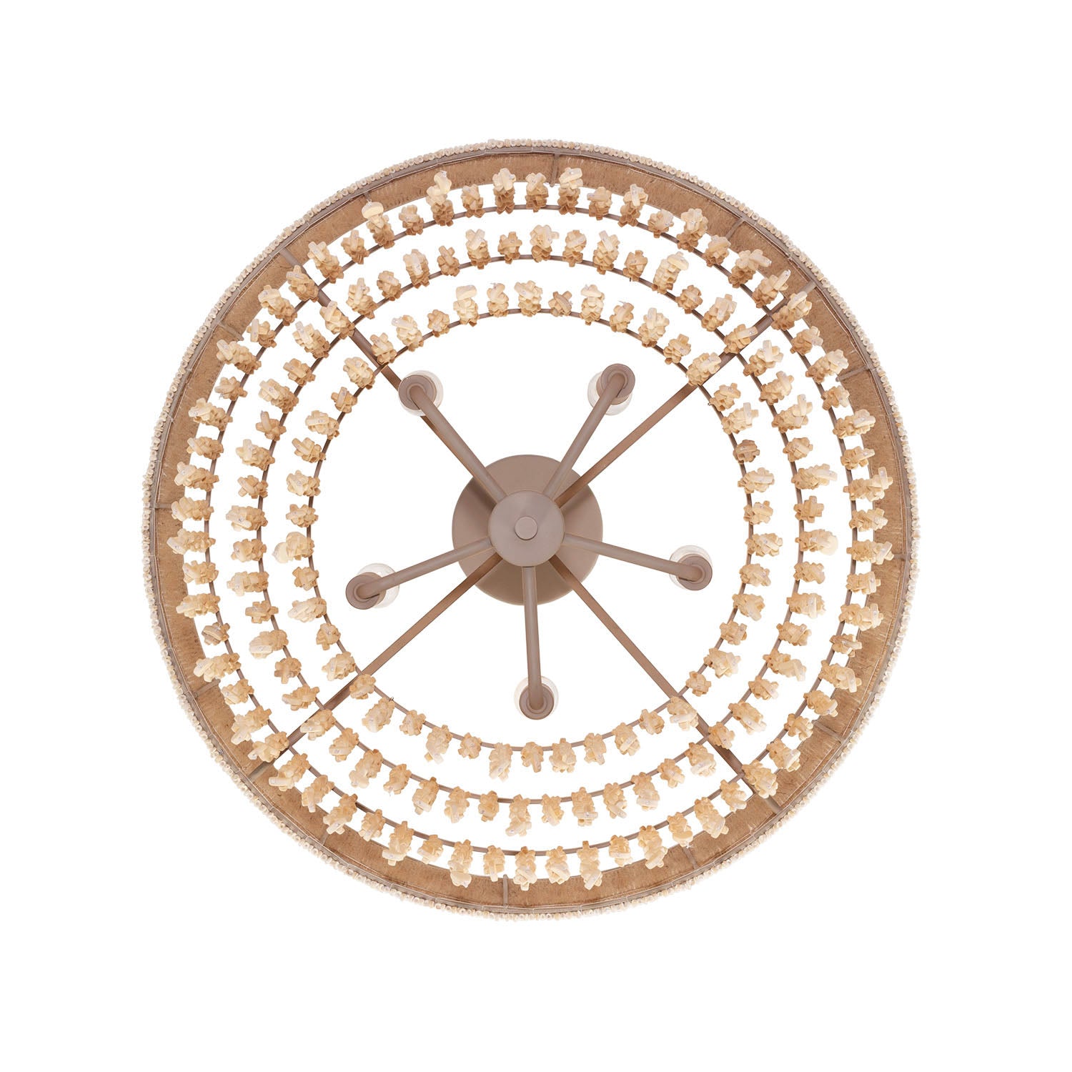 16'' Naturale 5 Light Jute Semi-Flush Mount