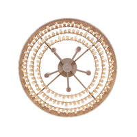 16'' Naturale 5 Light Jute Semi-Flush Mount