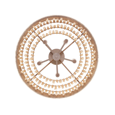 16'' Naturale 5 Light Jute Semi-Flush Mount