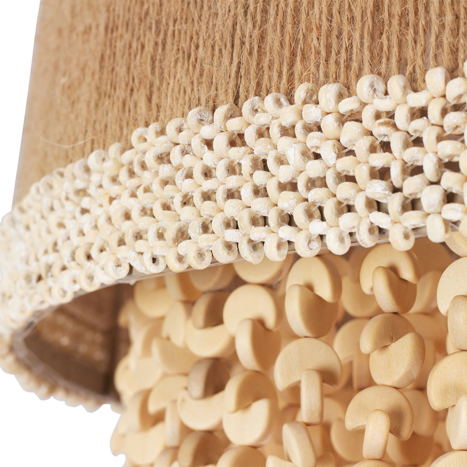16'' Naturale 5 Light Jute Semi-Flush Mount