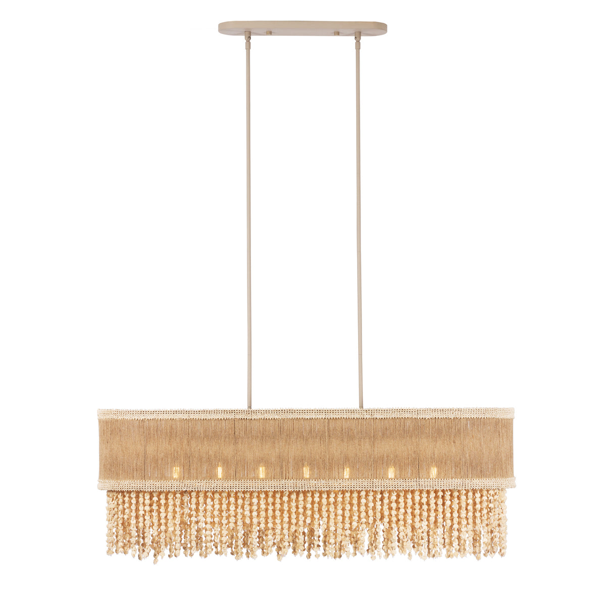 16'' Naturale 7 Light Jute Linear Pendant