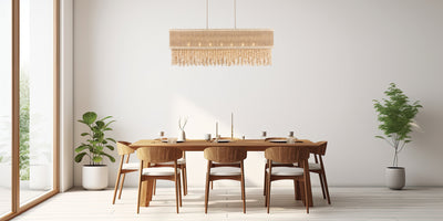 16'' Naturale 7 Light Jute Linear Pendant