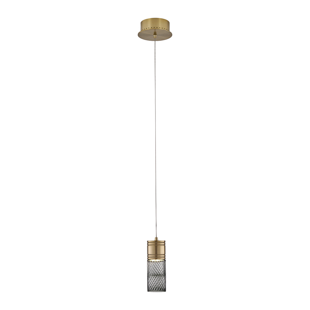 8.5'' Kiriko 1 Light Winter Brass Pendant
