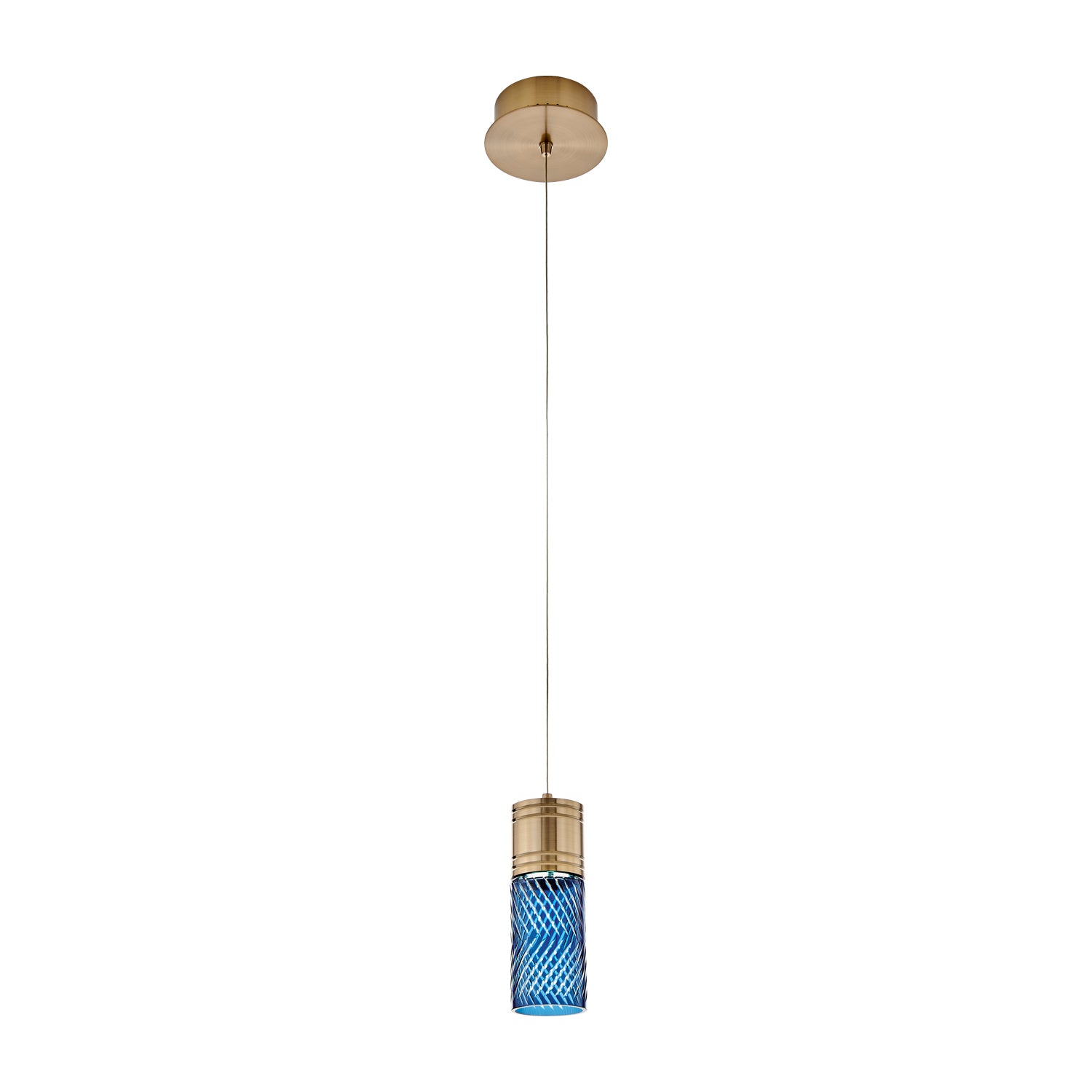 8.5'' Kiriko 1 Light Winter Brass Pendant