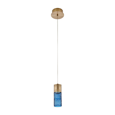 8.5'' Kiriko 1 Light Winter Brass Pendant