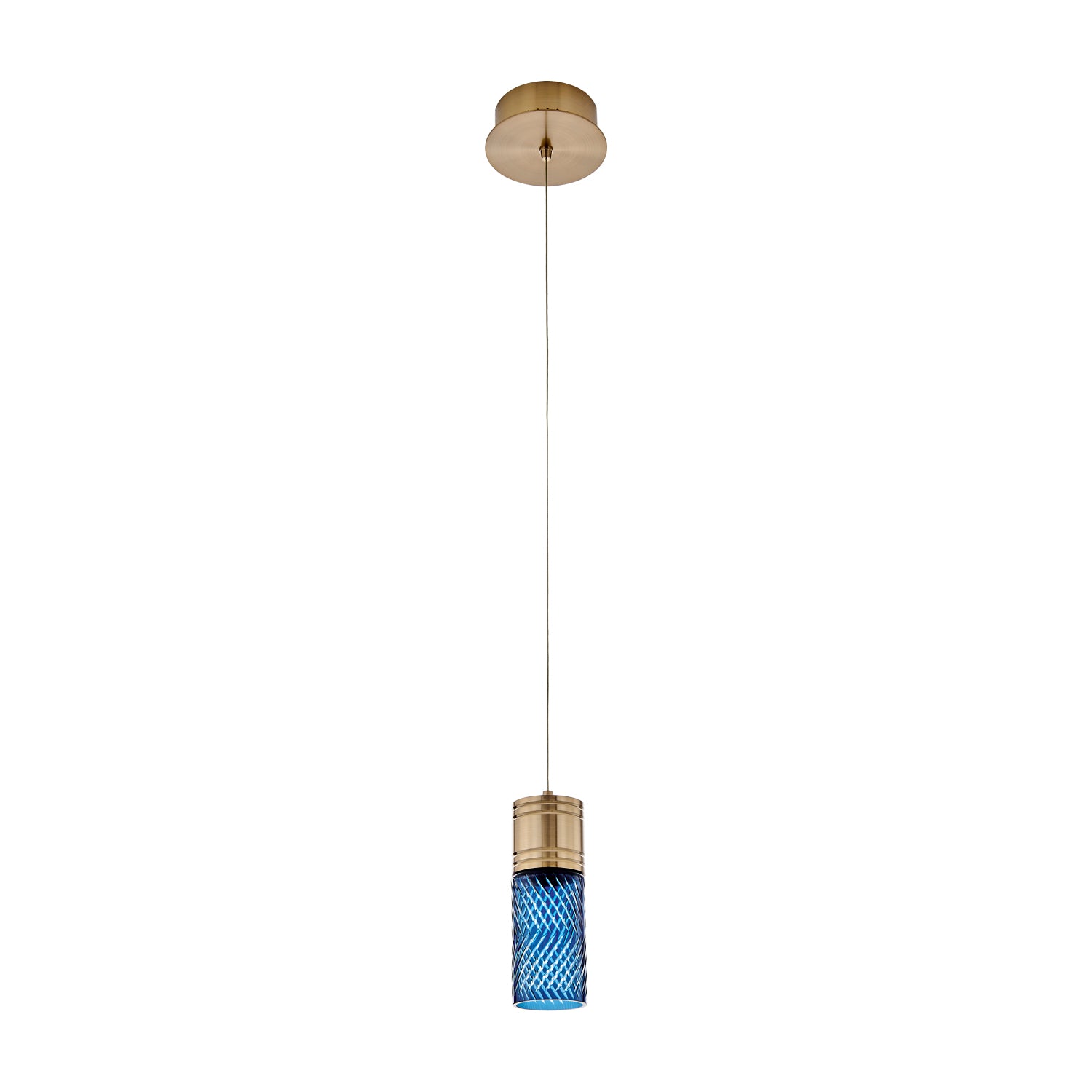 8.5'' Kiriko 1 Light Winter Brass Pendant